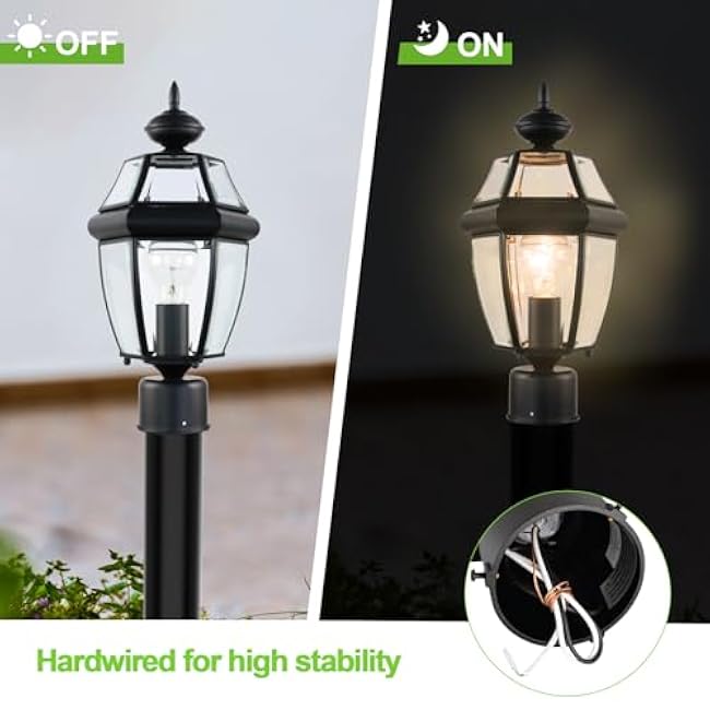 Kalium Outdoor Post Lights 15 Matte Black Lamp Post Light Fixture