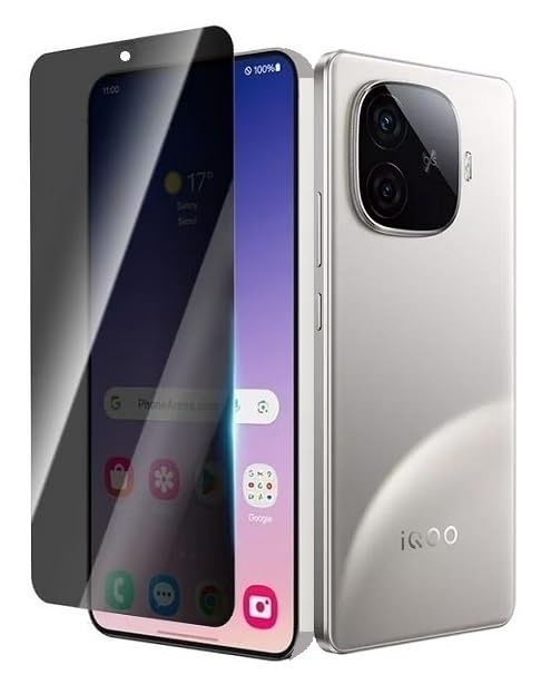 [1Pack/Black FG Privacy Tempered Glass For iQOO Neo 10R 5G (Fingerprint Working) 9H Glass Anti-Spy Screen Guard, [1Pack/Black FG Privacy Tempered Glass For iQOO Neo 10R 5G (Fingerprint Working) 9H Glass Anti-Spy Screen Guard,