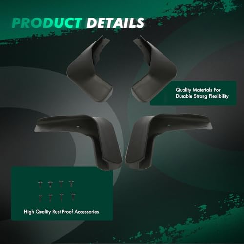 Image of SCITOO 4Pcs Mud Flaps, Vehicles Mudguard Splash Guards Front and Rear Set, Fenders for Volkswagen for Jetta 2015 2016 2017