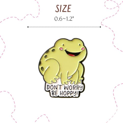 Image of 9PC Frog Pins Enamel Cute Funny Frogs Mushroom Enamel Brooch Button Pin Set For Backpacks Tote Bag Hat Jackets Adults Meme Cartoon Animal Work Novelty Fun Funky Weird Green Accessories Gifts