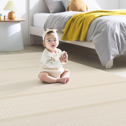 Parklon Ultra-Soft Cushioned Baby Play Mat (Sisal + Coco Bear, One-Piece, Reversible, Water Resistant, Medium)