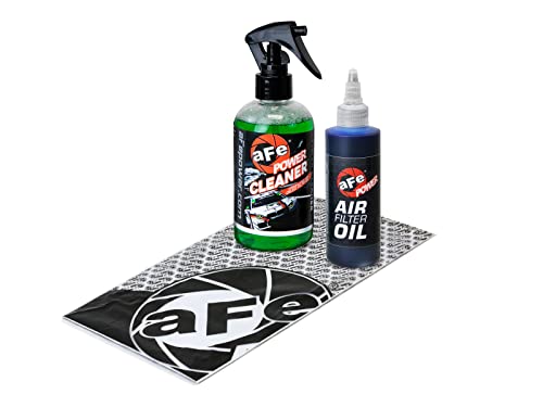 aFe Power Air Filter Travel-Size Restore Kit: 8oz Filter Cleaner and 4oz Spray Bottle Filter Oil - Blue, Restores Pro 5R Engine Air Filters, #90-51301L
