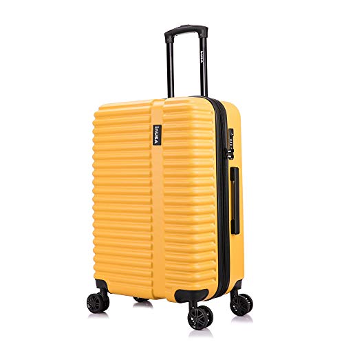 InUSA Hardside 24 Inch Medium Lightweight Luggage with Ergonomic Handles and TSA Lock, Ally Collection Travel Suitcase with Spinner Wheels, Mustard InUSA Hardside 24 Inch Medium Lightweight Luggage with Ergonomic Handles and TSA Lock, Ally Collection Travel Suitcase with Spinner Wheels, Mustard