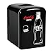 Coke Zero Mini Fridge - 6 Can Refrigerator for Bedroom Office, Portable Table Top Beverage Cooler, 12V 110V Refrigerador For Drinks, Soda, Wine Use In Car, Dorm, Outdoor, Patio