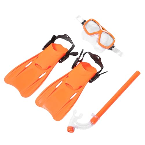 Kit de plongée orange pour les vacances de snorkeling en famille