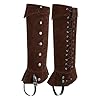 2Pcs Medieval Pirate Boot Covers Vintage Leather Knight Leg Guard Gaiter Adjustable Shoes Boot Tops Cover Punk Fancy Dress Costume for Halloween Carnival Cosplay LARP Accessory Men Women #3