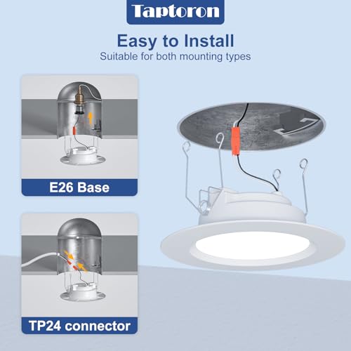 Image of Recessed Lighting 5 /6 Inch Color Changing LED Can Lights for Ceiling, 13W 1050LM Retrofit Recessed Lights with Baffle Trim, RGBCW Downlight Dimmable by Remote Control, Memory, Delayed Off, 12 Pack