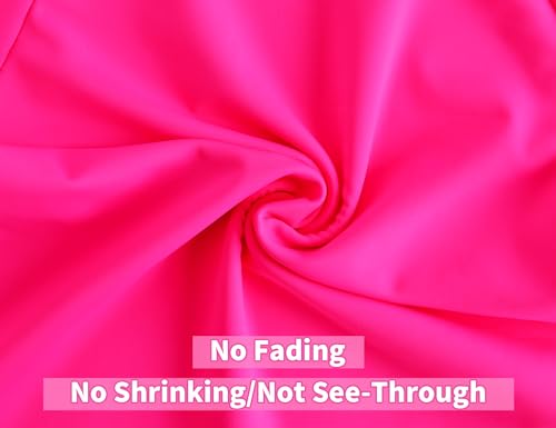 Image of Snowheart Girls Swimsuit Size 7-8 Years Old Soild Rose Red Two Pieces Breathable Rash Guard Set