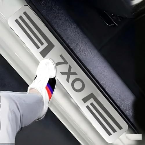 Image of Door Sill /Foot Step Stainless Steel Plates with Mahindra 7XO (Set of 4 Pcs)