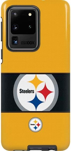 Vista 14 de Skinit Pro Phone Case Compatible with Galaxy S20 Ultra 5G - Officially Licensed NFL Pittsburgh Steelers Distressed Design