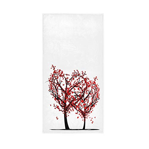 Valentine's Day Soft Hand Towels For Bathroom 16X30,Decorative Unique Tree Of Love Kitchen Dish Fingertip Towels Washcloth For Gift Home Family #TOP15