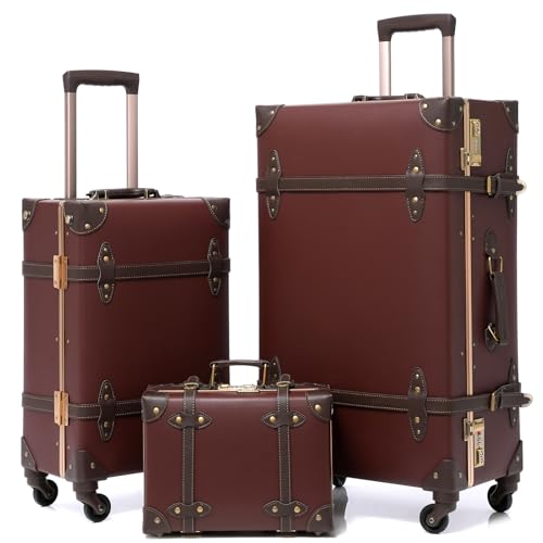 urecity Vintage Luggage Sets of 3 Piece - Hardside