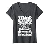 Mujer tenor divertido la parte Camiseta Cuello V