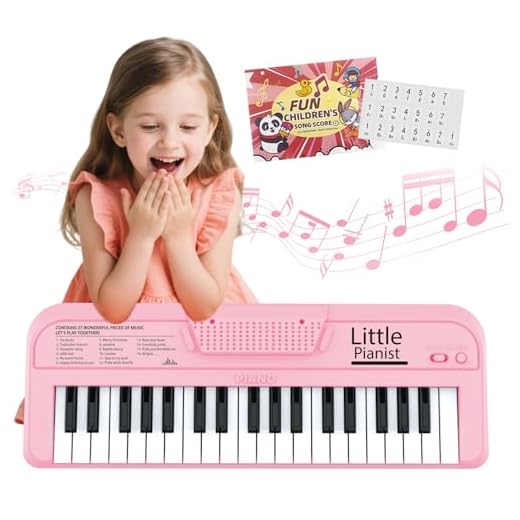 Teclado de Piano Rosa para Niñas, Instrumento Portátil de 37 Teclas para Niños de 2, 3, 4 y 5 Años, Juguetes Musicales Educativos con Sonido, Regalos de Cumpleaños y Navidad