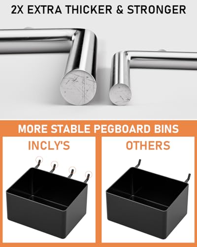 INCLY-170PCS-14-Inch-Pegboard-Hooks-Kit-with-Bins-Peg-Locks-Extra-Thick-Heavy-Duty-Peg-Board-Organizer-Accessories-Assortment-For-14-Pegboard-Hanging-Tools-Garage-Wall-Attachment