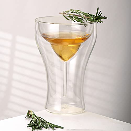 Useekril Glassware Margarita Glasses, Clear Double Wall Insulated Barware, Refrigerator And Freezer Safe, Great Gift For Mixed Drink Lovers, 9 Oz Capacity, Set Of 2 #TOP3