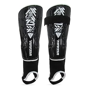 Vizari Malaga Soccer Shin Guards – Lightweight Kids Soccer Shin Guards with Ankle Protection –Youth Shin Guards Soccer with Non-Slip Adjustable Straps – for Adult, Toddler, Youth, Boys & Girls