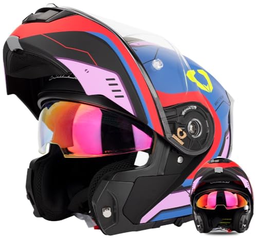 Casque de moto rabattable anti-buée pour éliminer la condensation