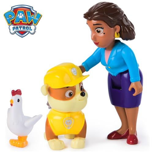 Image of Paw Patrol Rubble, Mayor Goodway & Chickaletta Figures, Kids Toys for Boys and Girls Ages 3 and Up (Pack of 6)