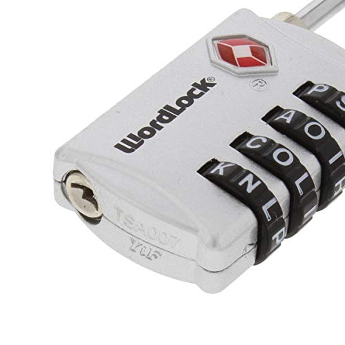 Wordlock Tsa 4-Dial Resettable Luggage Lock, Assorted Colors #TOP5