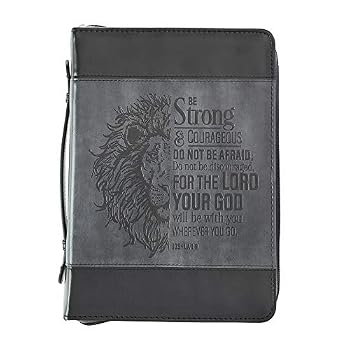 Misc. Bible Cover Medium Luxleather Joshua 1: 9 Be Strong Book