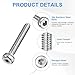 M METERXITY 50-Pack M2 x 12mm Socket Head Cap Screws, 304 Stainless Steel Hex Machine Bolts, Allen Socket Drive Screw with Hex Wrench for Repair/DIY, Fully Threaded Fasteners Kit [Silver]