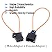 Glarks 2Pcs Fiber Most Optical Optic Loop Bypass Male and Female Adapter for Radio and Audio