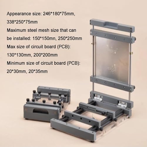 Table d'impression de pâte à souder avec réglage précis pour petits stencils CMS de 15cm - 6