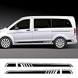 Größe: 270 * 16cm FSXTLLL 2 Teile/los Autotür Seitenschweller Streifen Aufkleber, Für Mercedes Benz Vito Viano Valente Metris V Klasse W447 W639 V260