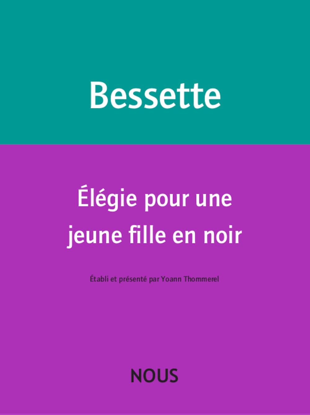Elégie pour une jeune fille en noir