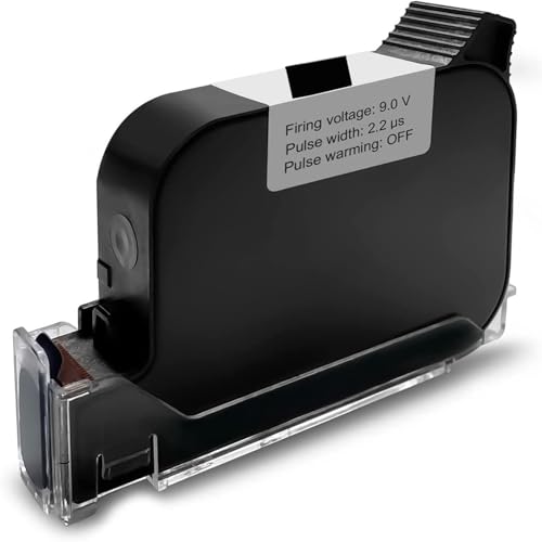 WELCZEK MP10 Mini Stampante Palmare con Inchiostro a Essiccazione Rapida,Stampante a Getto d'Inchiostro Portatile per Etichette - Stampa Codice a Barre,Logo,Data & Numero di Lotto (MP10 BLACK INK)