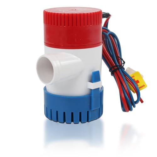 Pompe de cale 12 V : Pompe de cale 1100 GPH, pompe électrique submersible, pompe pour bateau, pompe à eau submersible pour bateaux et yachts