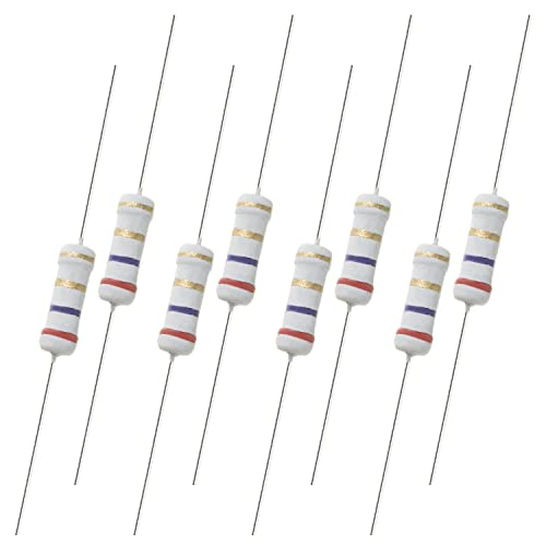 Jutagoss 20Pcs 3 Ohm Resistor 3W, 5% Tolerance Metal Film Flameproof Resistors Axial Lead for Repair Electronic Systems, Repair Cars, Audio Components