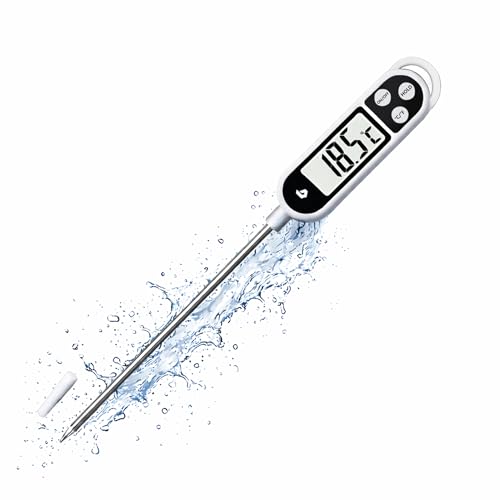 Boulton Digital kitchen Thermometer Cooking food (Battery Included) – Accurate Thermometer with Large LCD Screen Meat Thermometers with Long Probe - ℉/℃ Button for Kitchen Cooking BBQ Water Meat Milk