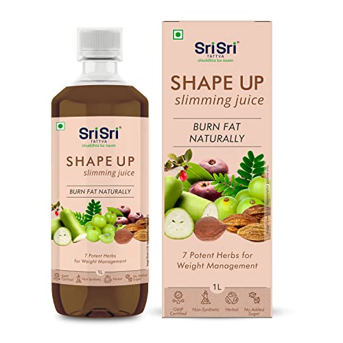 Image of Sri Sri Tattva Shape Up Slimming Juice - Burn Fat Naturally | 7 Potent Herbs For Weight Management | 1L (Pack of 2)