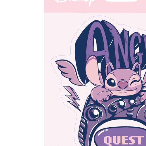 Image of Disney Lilo and Stitch Angel Quest Adhesive Vinyl Decal - Cute Angel Sticker for Car or Truck