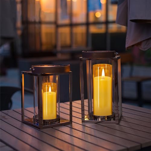 Sudifor 062 Amber Flickering Flameless Candles, 9 Pack Battery Operated Candles With Flickering Flame, Led Pillar Candles thumb #2