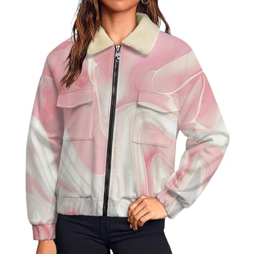 Chaqueta de forro polar para mujer ideal para paseos de invierno sudadera gruesa con bolsillos