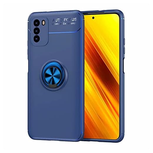 Skal Kompatibel Samsung Galaxy S7 Edge Ring Fodral|360°Ring Magnetiska Stativ Bilfäste Skydd Cover|TPU Smal Mjuk Silikon Stötsäkert Stötfångare Case|Blå|Härdat glas Film2