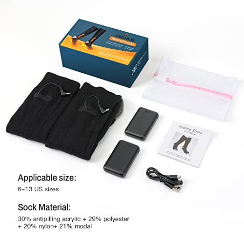 Heated Socks For Men Women, 2022 Improved Rechargeable Electric Socks, 70℃ Large Heating Area Avoid Cold Toes, Outdoor Riding Camping Hiking Motorcycle Skiing Foot Warmers #TOP6