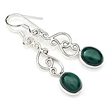 Material: 925 er Sterlingsilber, Stein: Malachit