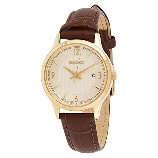 Seiko Reloj Analógico para Mujer de Cuarzo con Correa en Cuero SXDG96P1