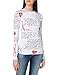 Produktbild Love Moschino Womens Fitted Long Sleeved Soft Stretch Viscose Jersey with All-Over Calligraphy Print. T-Shirt, Love Lett.BCO, 44