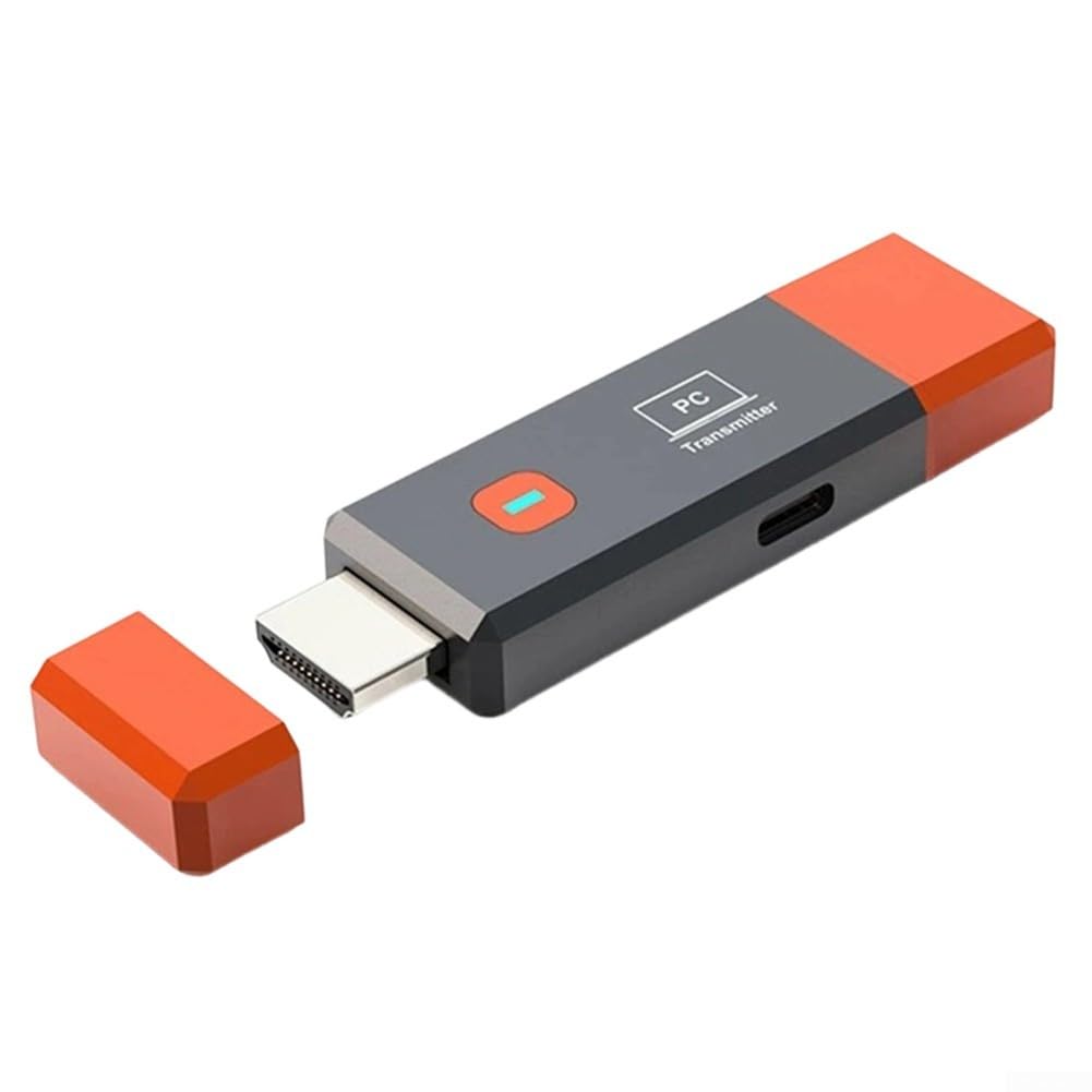 Adattatore wireless 1080P 50 metri distanza di trasmissione dispositivo di mirroring schermo a bassa latenza per computer portatile TV Box System arancione