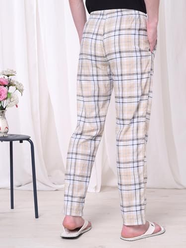Image of Urban Scottish Men's Lounge Pants 100% Cotton Men's Lounge Night Pant Comfortable Leisure-Wear Lower with an Elastic Waist-Band and Regular Fit Track Pants, Machine Washable Stay at Home
