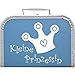 Produktbild Pappkoffer mit Trim Kleine Prinzessin mit Krone Farbe hellblau, Größe 40 x 25,5 x 11 cm