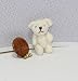 Dollhouse Miniature White Jointed Teddy Bear