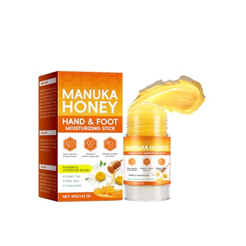 Manuka Honey Foot Cream – Intensive Repair for Cracked Heels & Dry Feet, Moisturizing Balm with Shea Butter, Urea & Natural Oils, Non-Greasy Hand & Foot Care Stick, 40g (1)