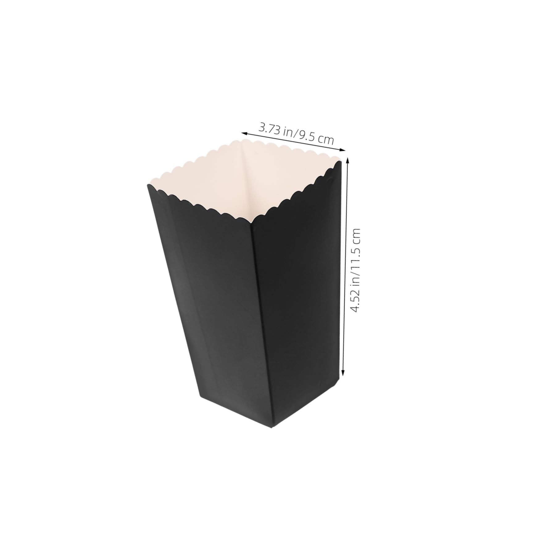 PRETYZOOM 48pcs Boxes Food Packaging Box Popcorn Reusable Microwavable for Snack Treat Party Serving Mini Small Empty Favors Packing Supply French Fries Holder Paper Black