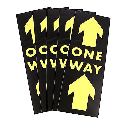 HAPINARY 5pcs Floor Stickers One Way Floor Sticker Floor Stairs Stickers Sticker Labels One Way Marker Sign Floor One Way Sign Safety Floor Sign Marker Social Distance Stickers Pvc